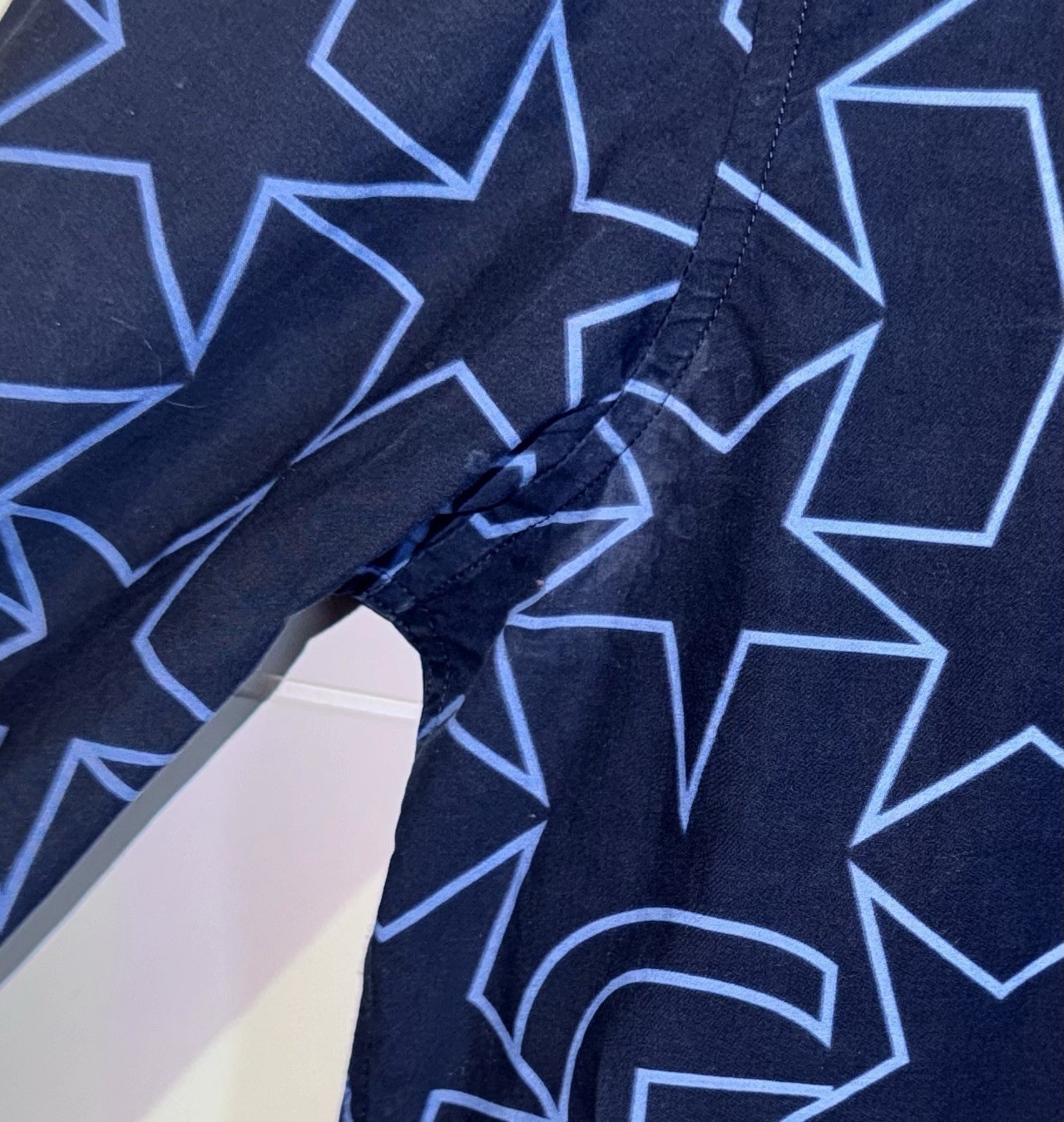 Givenchy Star Patterned Blue Longsleeve Button Do… - image 11