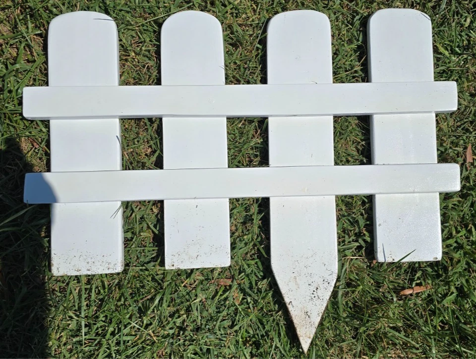 Secciones de borde de jardín de valla blanca personalizada de 15" H x 24" W - ¡Hecho a pedido! Foto 3 de 4