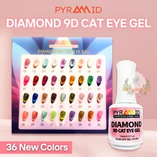 Pyramid Soak Off Gel Diamond 9D Cat Eye 0.5oz/15mL 36 COLORS *Pick Any*