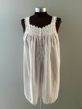 Eileen West Nightgown Size S Baby Pink Semi Sheer Lace Lightweight Cottagecore