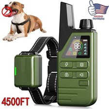 Dog Training Collar 4500FT Remote Rechargeable Shock PET Waterproof Trainer