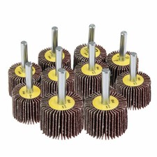 10Pcs Flap Wheel Disc Sanding Abrasive for Drill 6mm Shank 80 Grit Diameter 30mm