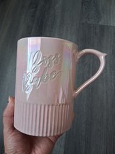 Boss Babe Coffee Tea Mug Irridescent Pink By 10 Srawberry Street