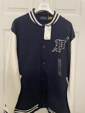 NWT Polo Ralph Lauren Men  s Gothic P Fleece Varsity Letterman Jacket Size L NEW