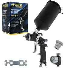 Master 33 Series HVLP Spray Gun, 2.0mm Tip, Air Regulator, Auto Paint Primer