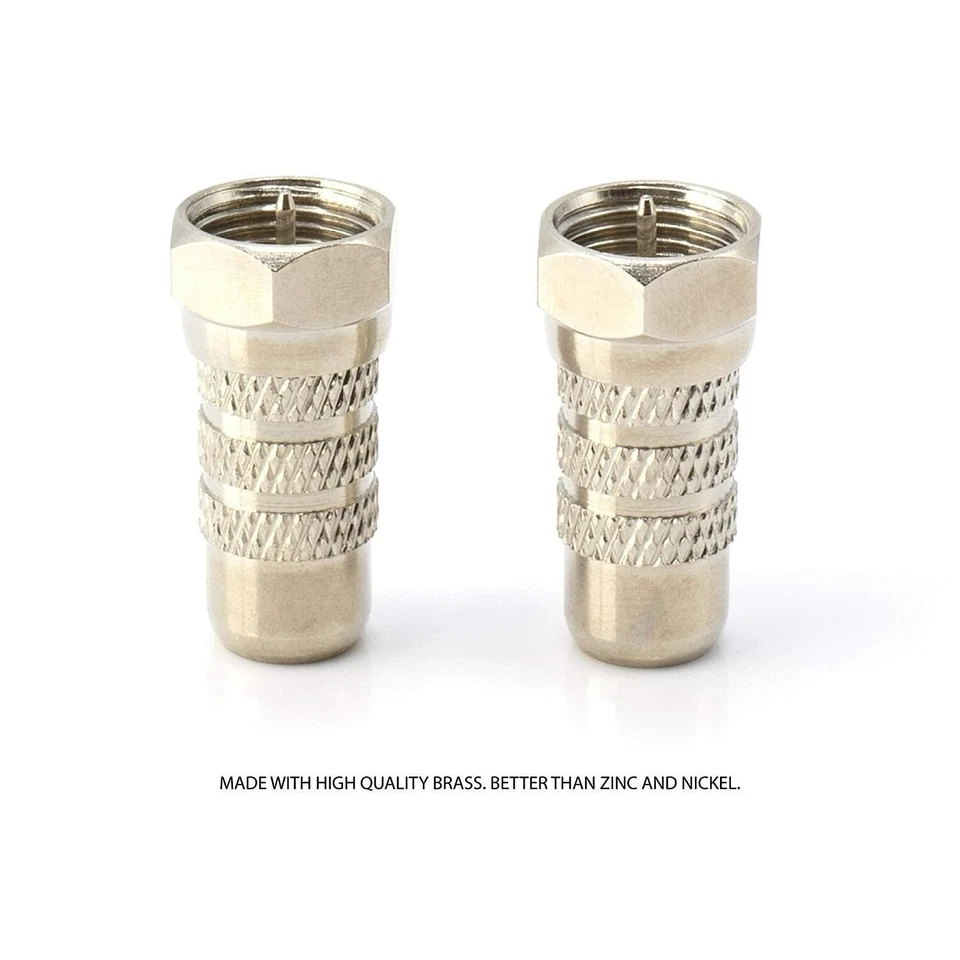 RF Coaxial Adapter, Converter - F-Type Male to RCA Female Connector - 25 Pack - Image 4 of 4