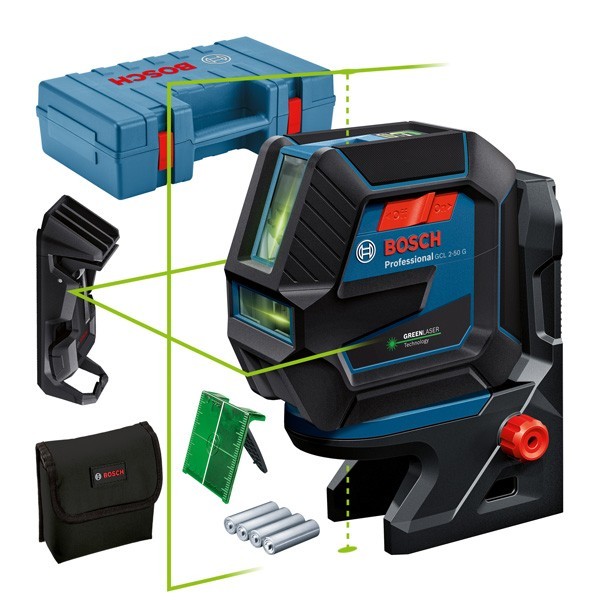 Bosch Kombilaser Gcl 2-50 G Mit Deckenklemme Und Handwerkerkoffer-image