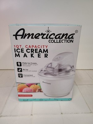 Americana Collection 1 Qt Electric Ice Cream Maker Quick Freeze Bowl EIM520M
