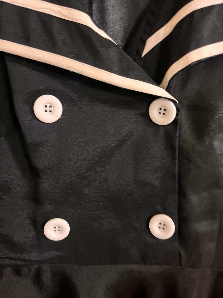 Vestido Chic Star 22 Negro Ajuste Acampanado Años 50 Falda Completa Rockabilly Marinero Danza Giro Foto 3 de 4