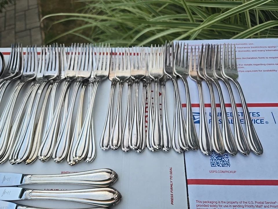 Lot Of 77-Gorham MELON BUD Silverplate Flatware Service For 13 Plus, Korea - Image 3 of 4