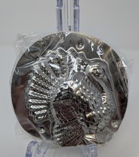 Vintage Aluminum Turkey Chocolate Mold 4" Thanksgiving Candy 2 Pc Sealed New NOS