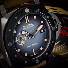 Panerai Submersible Navy SEALs Titanio PAM01669 47mm Black Dial W/Ext Warranty 5