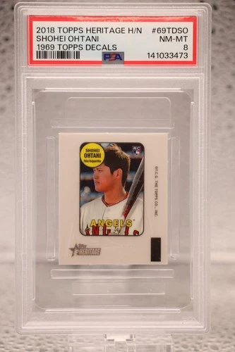 2018 Topps Heritage Shohei Ohtani H/N #69TDSO 1969 Topps Decals PSA 8 RC
