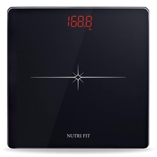 NUTRI FIT Digital Scale for Body Weight, Precision Bathroom Normal Black