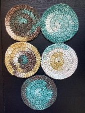 Handmade Crochet Coasters Set of 5