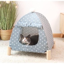 Cat Tent Bed Pet Cozy Hammock with Floors Cat House Pet Small Dog House US