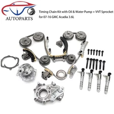 Timing Chain Kit with Oil & Water Pump + VVT Sprocket for 07-16 GMC Acadia 3.6L