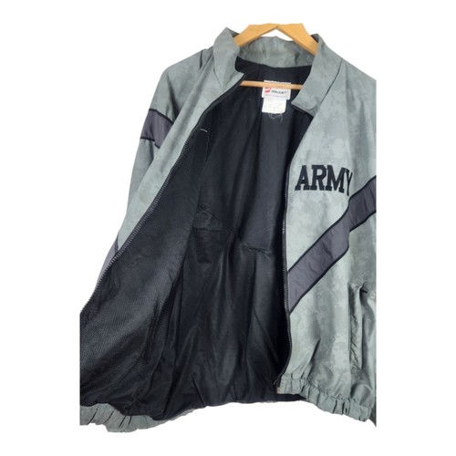 Skilcraft US Army PFU Jacket XL Reg Grey Camo Reflective Windbreaker Jacket Vtg - Picture 6 of 8
