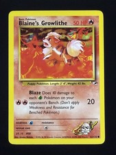 Blaine's Growlithe 62/132 Unlimited Common Gym Challenge Pokemon Cards