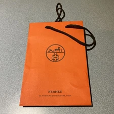 HERMES Shopping Bag Authentic Empty Paper Gift Bag 8.5x5.75x2.5 Free SH