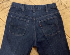 Jeans Levi rari. Pantalone STA-PREST con pieghe centrali. Blu scuro. W32 L32. Ex Con