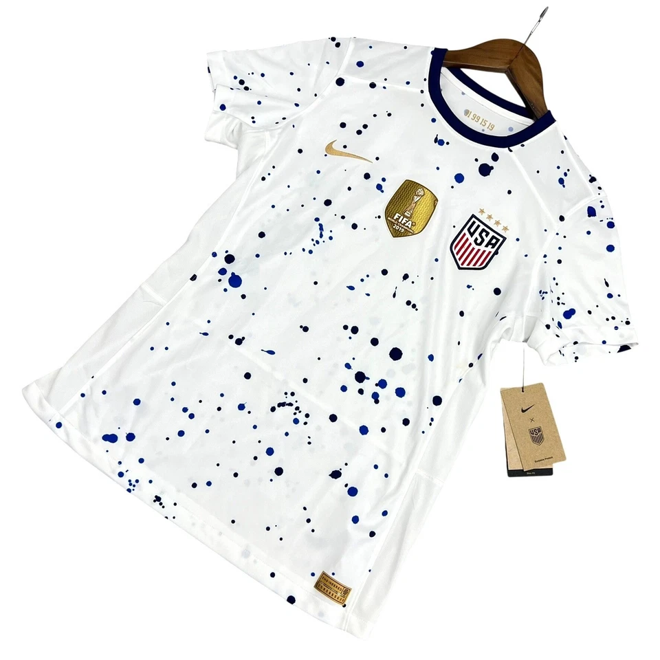 Camiseta de fútbol para mujer Nike USWNT 2019 campeones de la Copa Mundial de la FIFA M calce ajustado nueva con etiquetas Foto 2 de 4