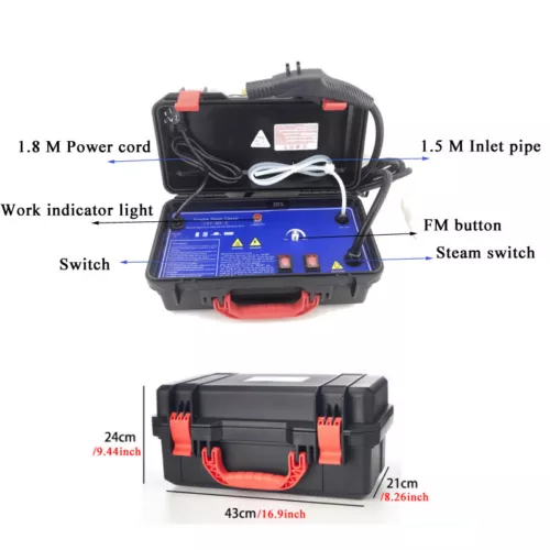 3000W Comercial Nuevo Portátil Limpiador de Vapor Máquina de Limpieza de Tapicería de Coche 220V - Imagen 3 de 10