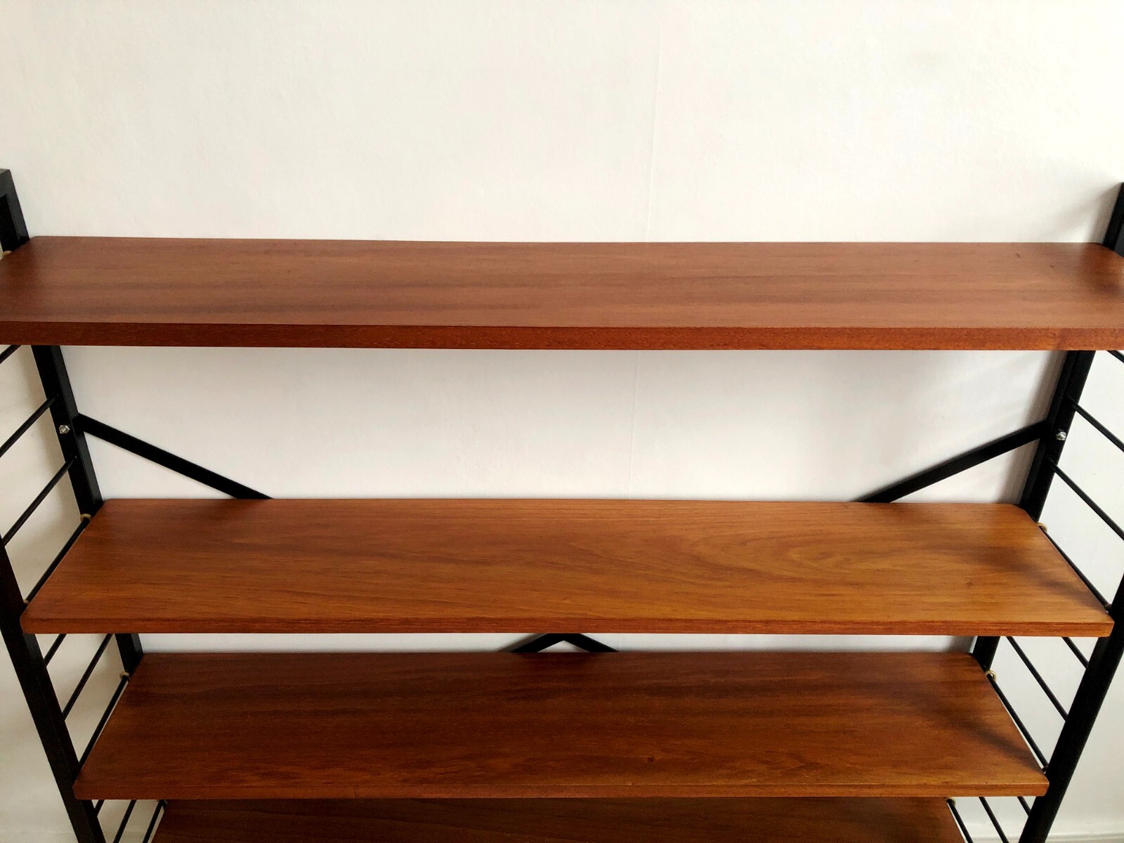 Mid Century Slim Ladderax Unit Shelving Display Wall System long and