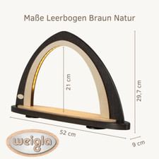 LED Schwibbogen 52cm x 30cm modern unbestückt Leerbogen Lichterbogen Erzgebirge