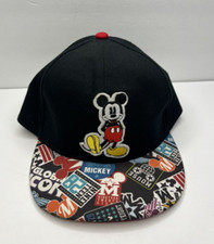 Disney Mickey Mouse 28 Cap Hat Black Youth Adjustable Snapback Embroidery Bill