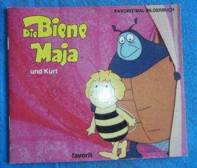 Die Biene Maja und Kurt Malbuch Favorit Buch Vintage 80s Ausmalbuch Color Book