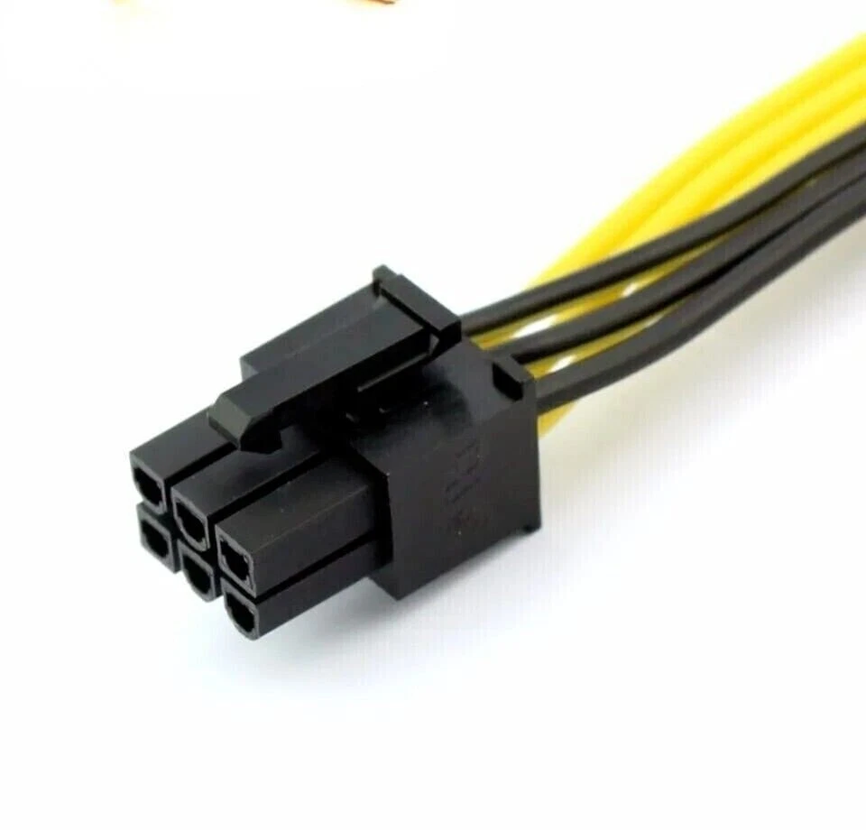 PCI Express PCI-E 6 Pin to 6 Pin Graphics Card Power Adapter Male to Male - Image 2 of 4