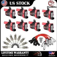 8Pcs Ignition Coil+Wires +Spark Plug For Chevrolet Silverado 1500 1999-2007 5.3L