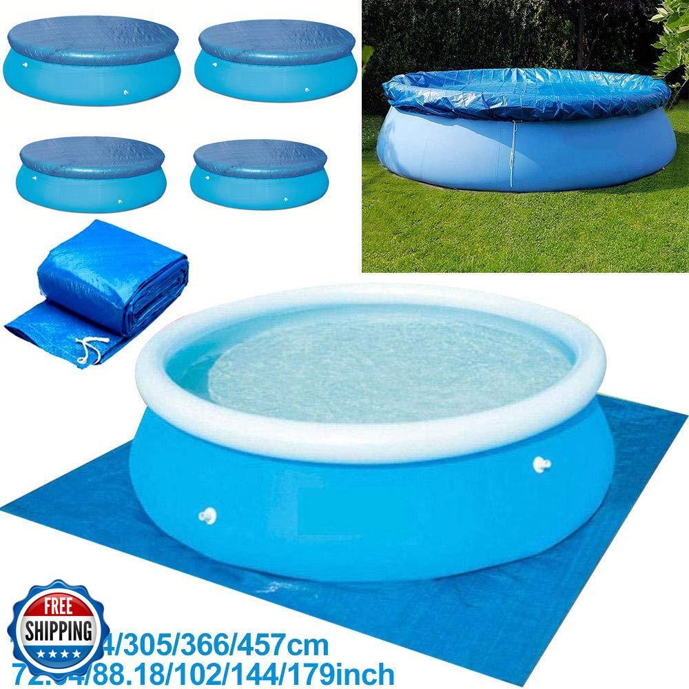 sportuli Round Swimming Pool Solar Cover, 15Ft Durable Dustproof Rainproof Po