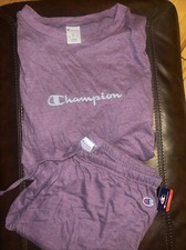 Women  s Medium Purple Long Sleeve With Joggers Lounge Set NWT