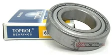 TOPROL 6006 ZZ C3 DEEP GROOVE BALL BEARING, METAL SHIELDED 30x55x13 mm