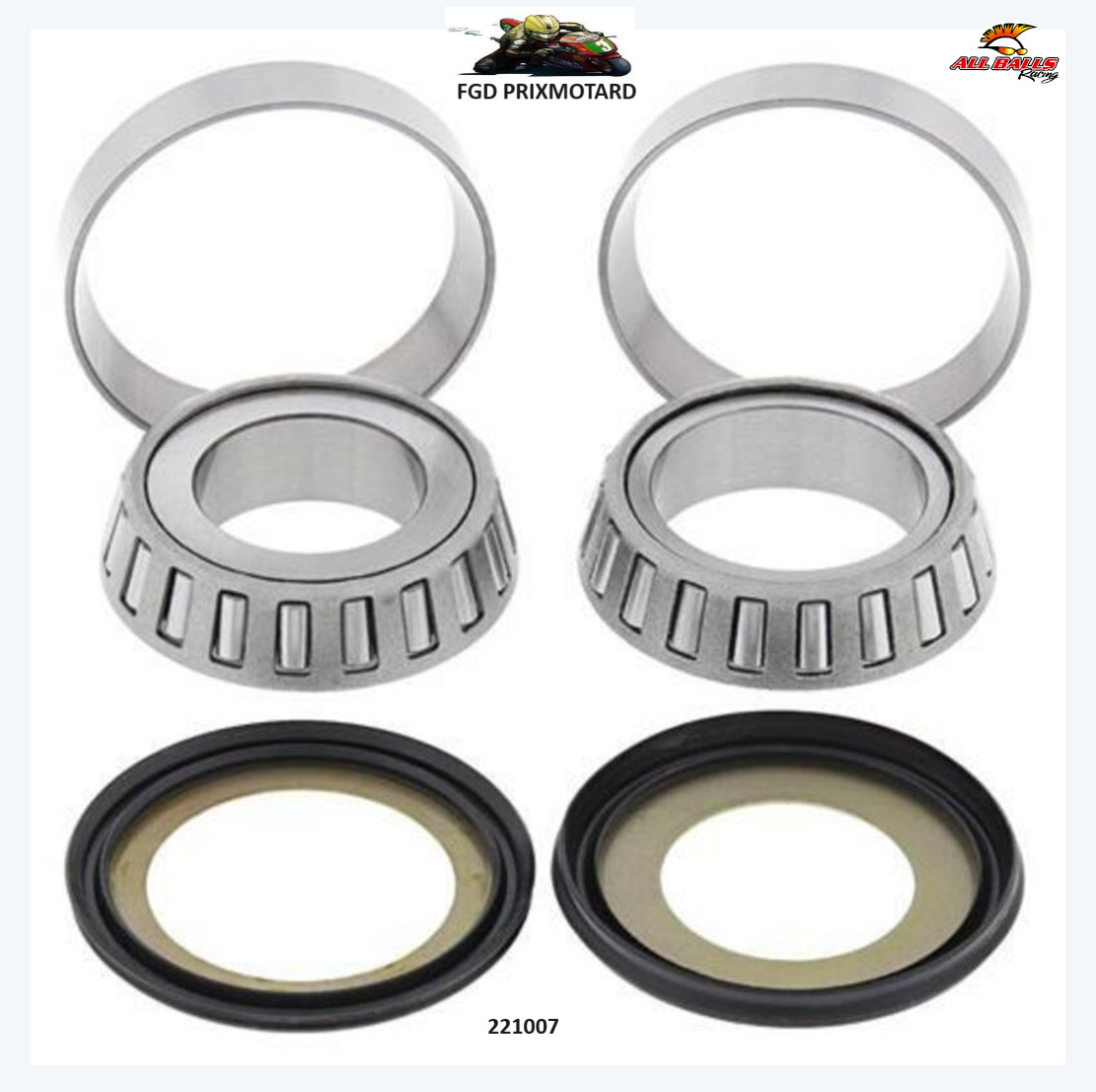 Kit roulement colonne direction All Balls pour Yamaha XS 400 fluidité directionnelle