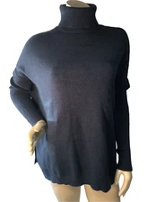 H by Halston designer  S oversized teal Tunic sweater  Bin-X