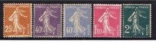 FRANCE STAMP TIMBRE 1927 YVERT N° 235 / 239 " SEMEUSES 5 VALEURS " NEUFS xx LUXE