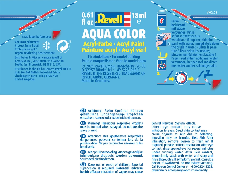 Revell Aqua Color, viele Farben zur Auswahl, Dose mit 18 ml (€177,22/Ltr.) - Bild 2 von 2