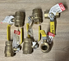 6-  3/4" Brs Fpt Ball Valve, by Mueller Industries, PartNo 107-814NL,