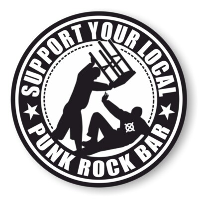SUPPORT YOUR LOCAL PUNKROCKBAR PVC AUFKLEBER (MBRPVC084)