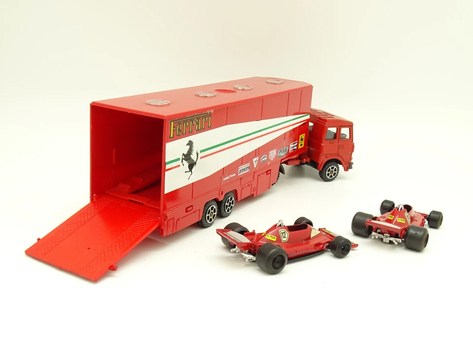 Polistil 1/55 Sb - Fiat Rimorchio Camper Portauto Scuderia Ferrari +2 F1 312 T2 - Immagine 2 di 4
