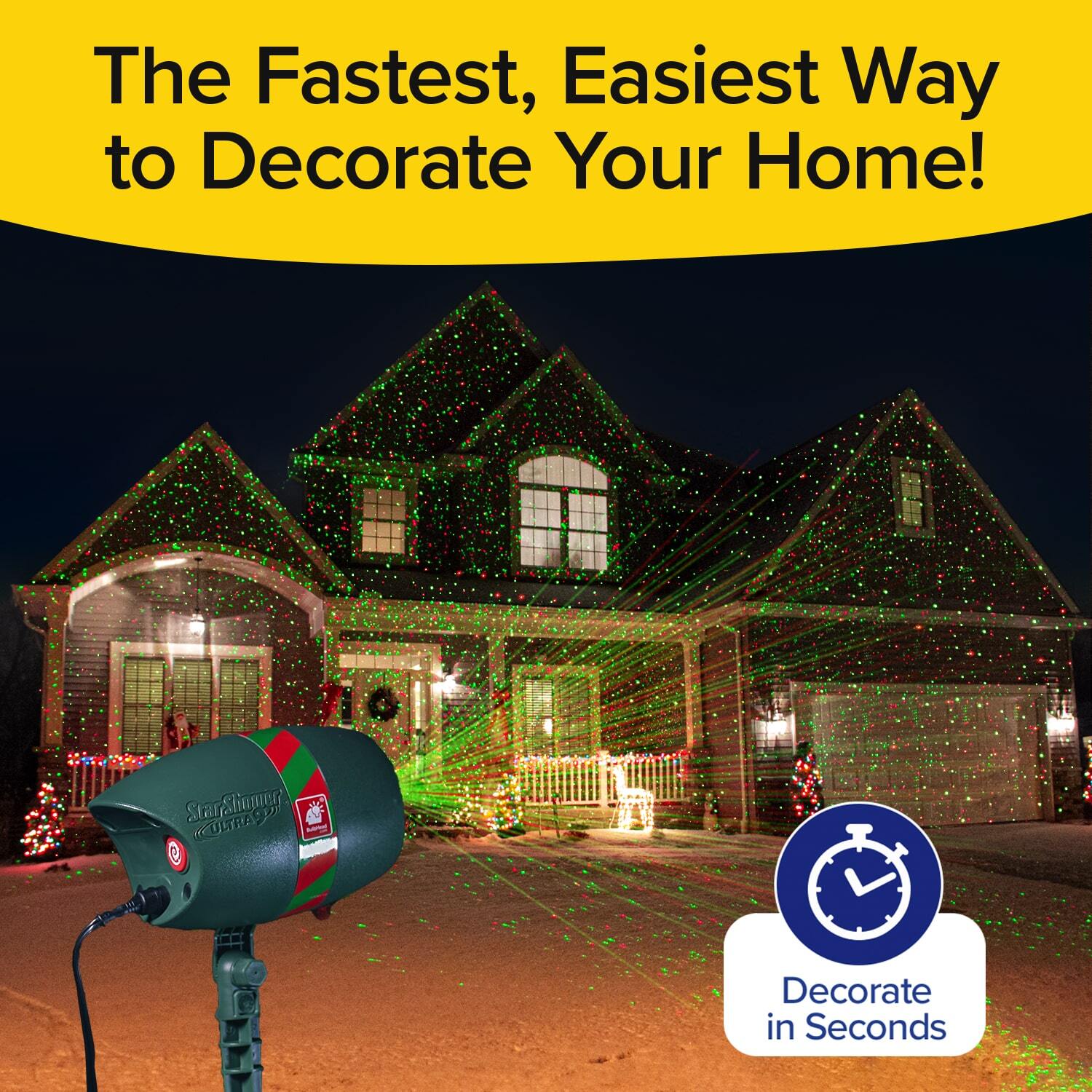 Star Shower Ultra 9 Outdoor Holiday Laser Light Show with Remote