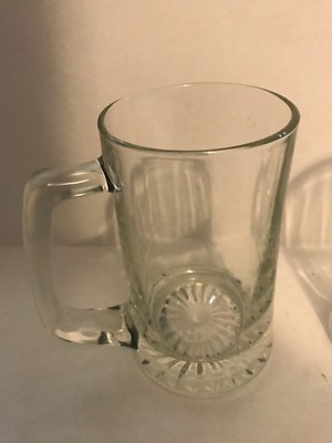 Beer Mugs - Set of 2 Clear Glass 16 oz D Handle Glass Mugs | eBay