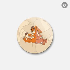 The Lion King Love Cartoon 4'' X 4'' Round Decorative Magnet