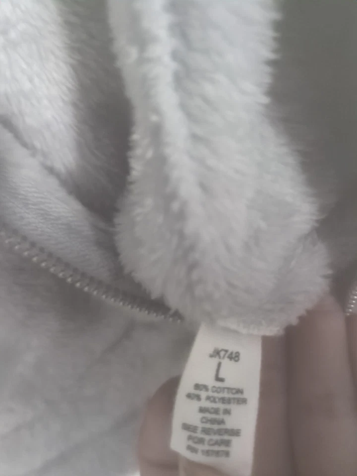 Reflex Women's Gray Fur Zipper Hoodie Size Large - Image 4 of 4