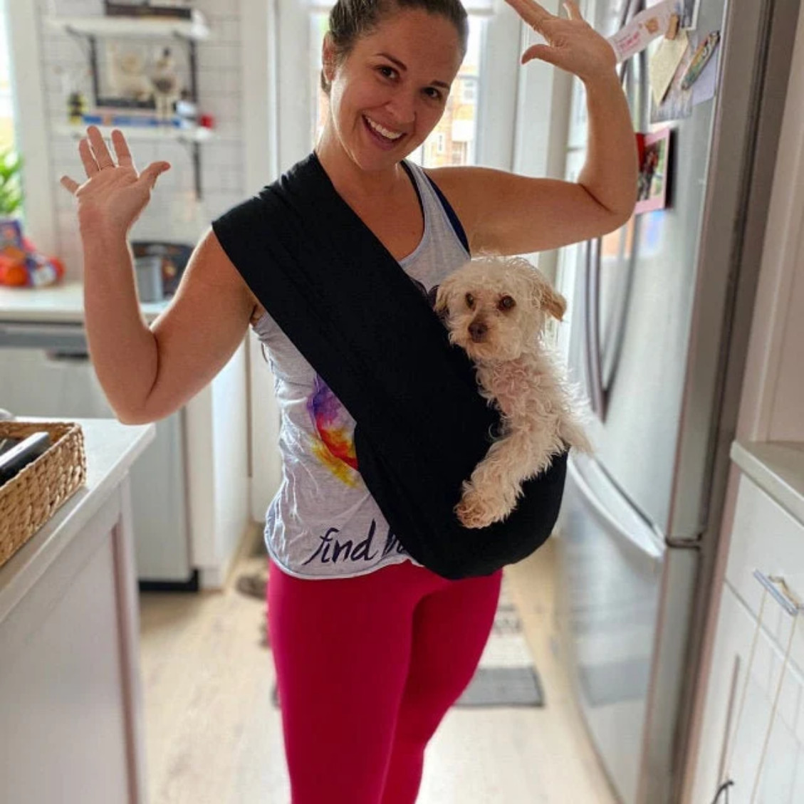 LittleRubi Pet Dog Sling Carrier - Hands-Free Tote For Small Dogs Like Chihuahuas, Many Colors & Sizes