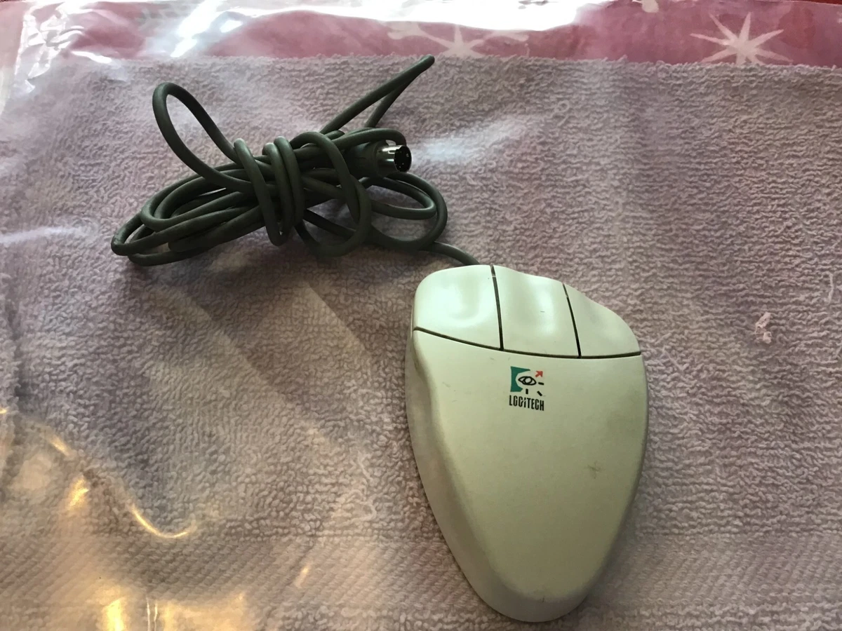 Vintage Logitech Mouseman Serial MousePort M CQ38 Mechanical Ball