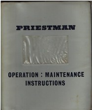 PRIESTMAN LC37 , LC46 & BC67 DRAGLINE CRANE ORIG 1963 FACTORY MAINTENANCE MANUAL